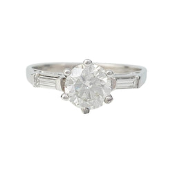 Bague en or blanc, diamant 1,08 carat - Castafiore