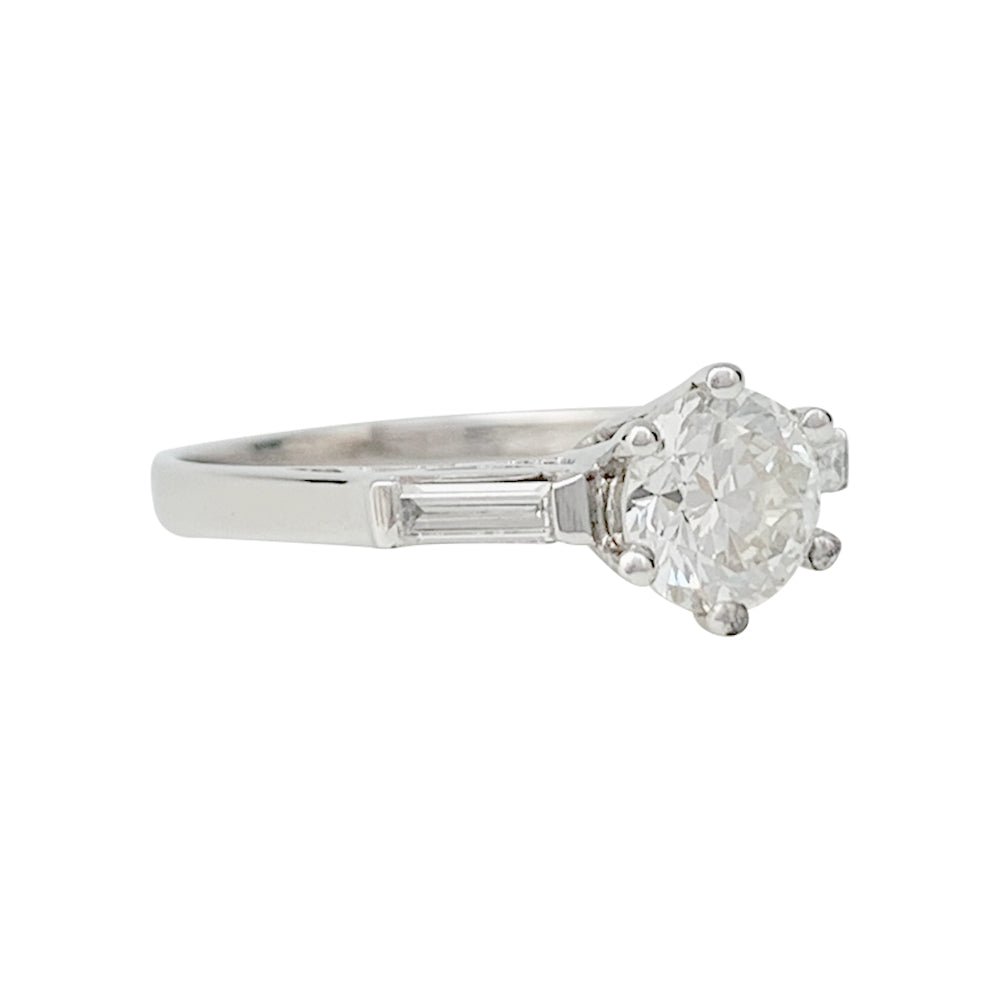 Bague en or blanc, diamant 1,08 carat - Castafiore