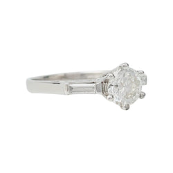 Bague en or blanc, diamant 1,08 carat - Castafiore