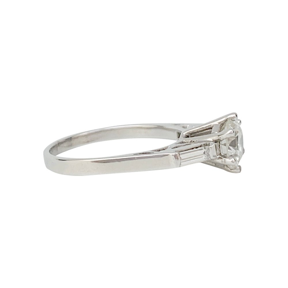 Bague en or blanc, diamant 1,08 carat - Castafiore