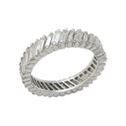 Bague en or blanc, diamants baguettes - Castafiore