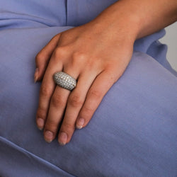 Bague en or blanc et diamants - Castafiore