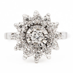 Bague en or blanc et diamants - Castafiore