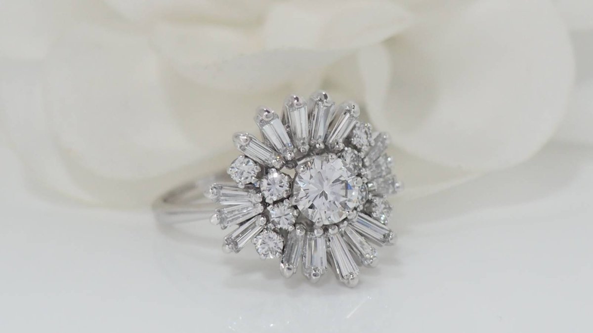 Bague en or blanc et diamants - Castafiore