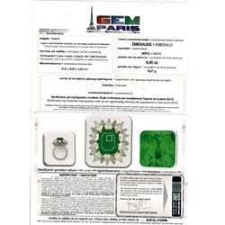 Bague en or blanc et jaune émeraude et diamants - Castafiore