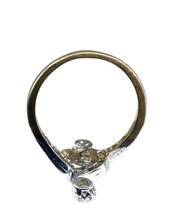 Bague en or blanc et or jaune 18 carats en diamants.Epoque 1900 - Castafiore