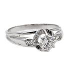 Bague en or blanc, platine et diamant - Castafiore