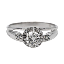 Bague en or blanc, platine et diamant - Castafiore