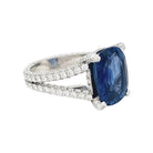 Bague en or blanc, saphir et diamants - Castafiore