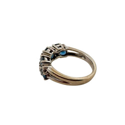 Bague en or blanc, saphirs et diamants - Castafiore