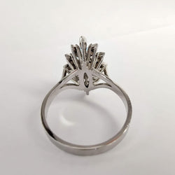 BAGUE EN OR BLANC TOPAZE ET DIAMANTS - Castafiore