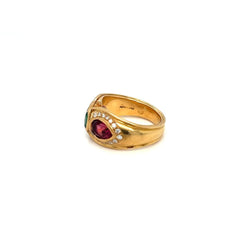 Bague en or Bulgari Emeraude Tourmaline Diamant - Castafiore
