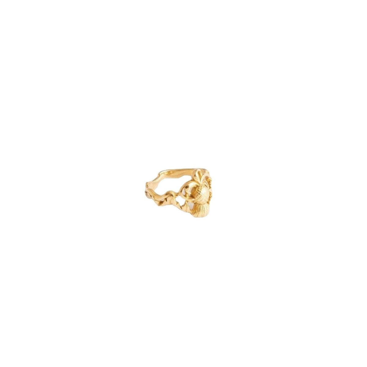 Bague en or jaune 18 carats, figurant un chardon - Castafiore