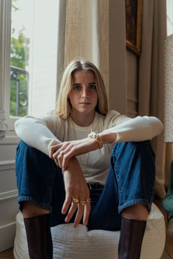 Bague en or jaune de forme bombée - Castafiore