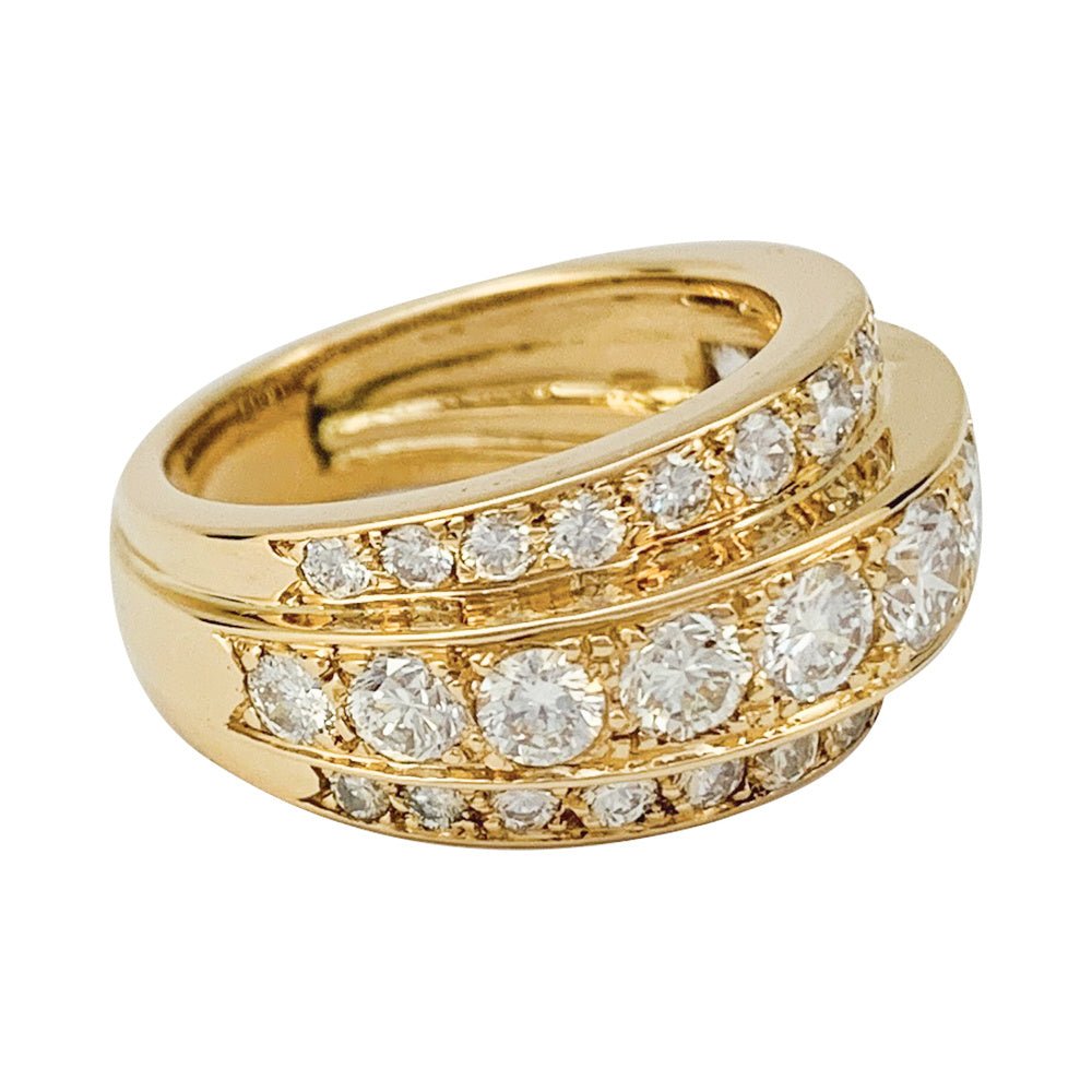 Bague en or jaune, diamants - Castafiore