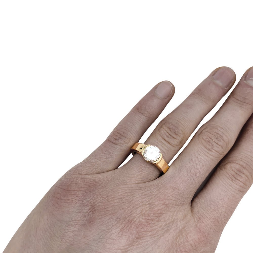 Bague en or jaune, diamants 2,09 cts G/VVS1 - Castafiore
