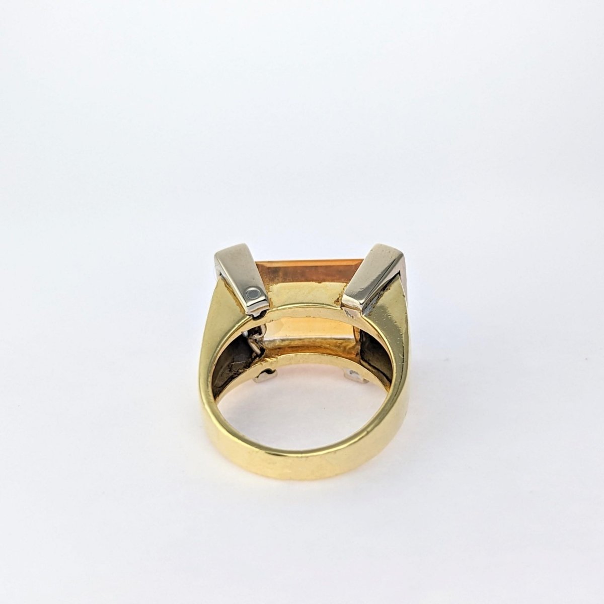 Bague en or jaune Diamants et citrine - Castafiore