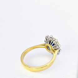 BAGUE EN OR JAUNE DIAMANTS ET SAPHIR - Castafiore