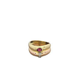 Bague en or jaune diamants et tourmaline - Castafiore