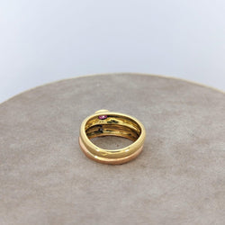 Bague en or jaune diamants et tourmaline - Castafiore