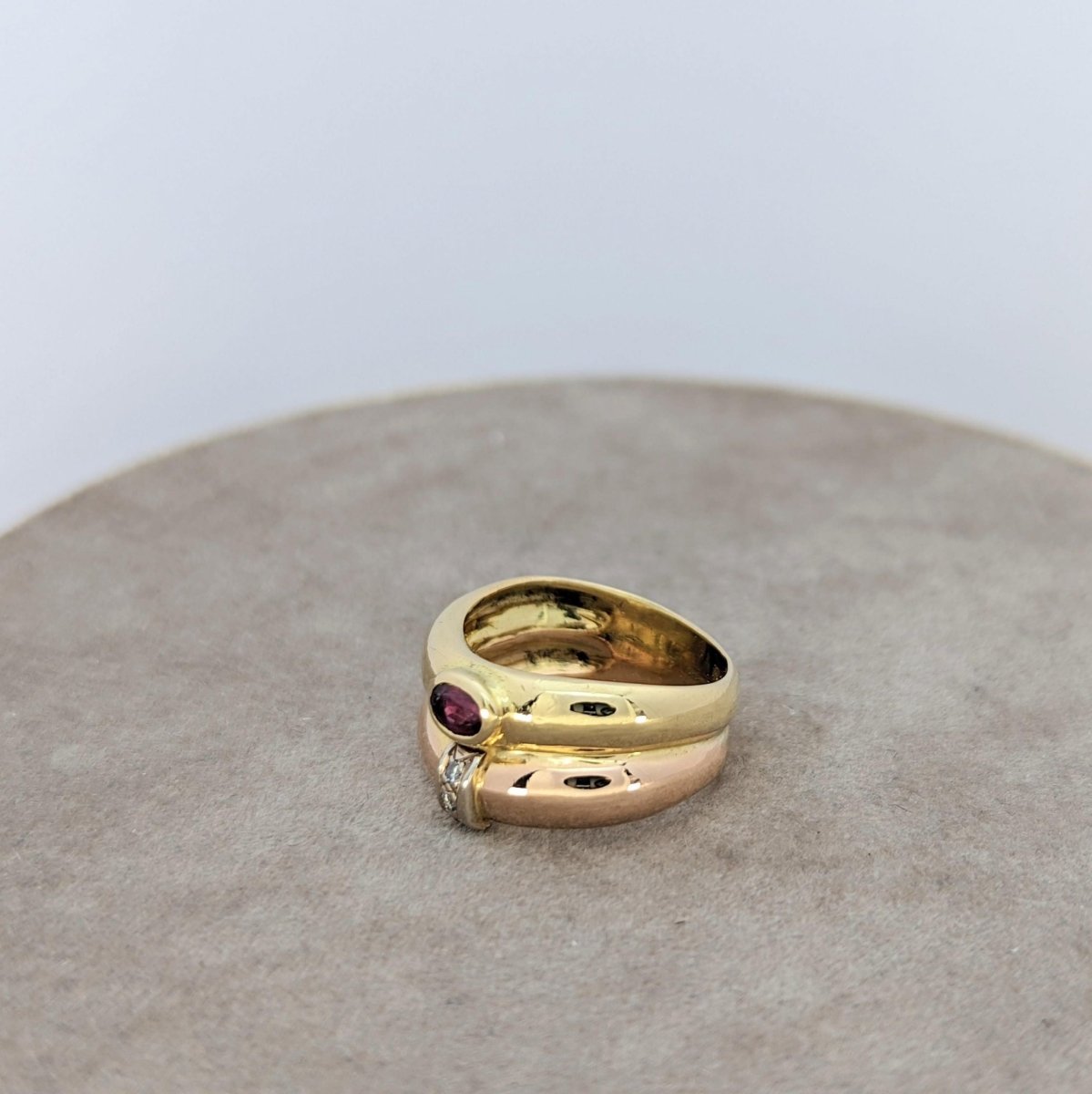 Bague en or jaune diamants et tourmaline - Castafiore