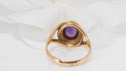 Bague en or jaune et améthyste - Castafiore