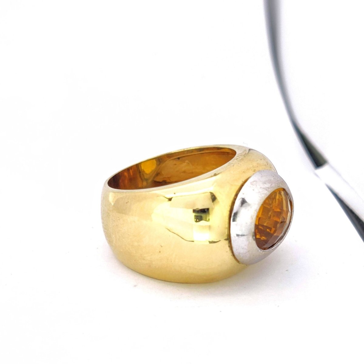 BAGUE EN OR JAUNE ET CITRINE - Castafiore