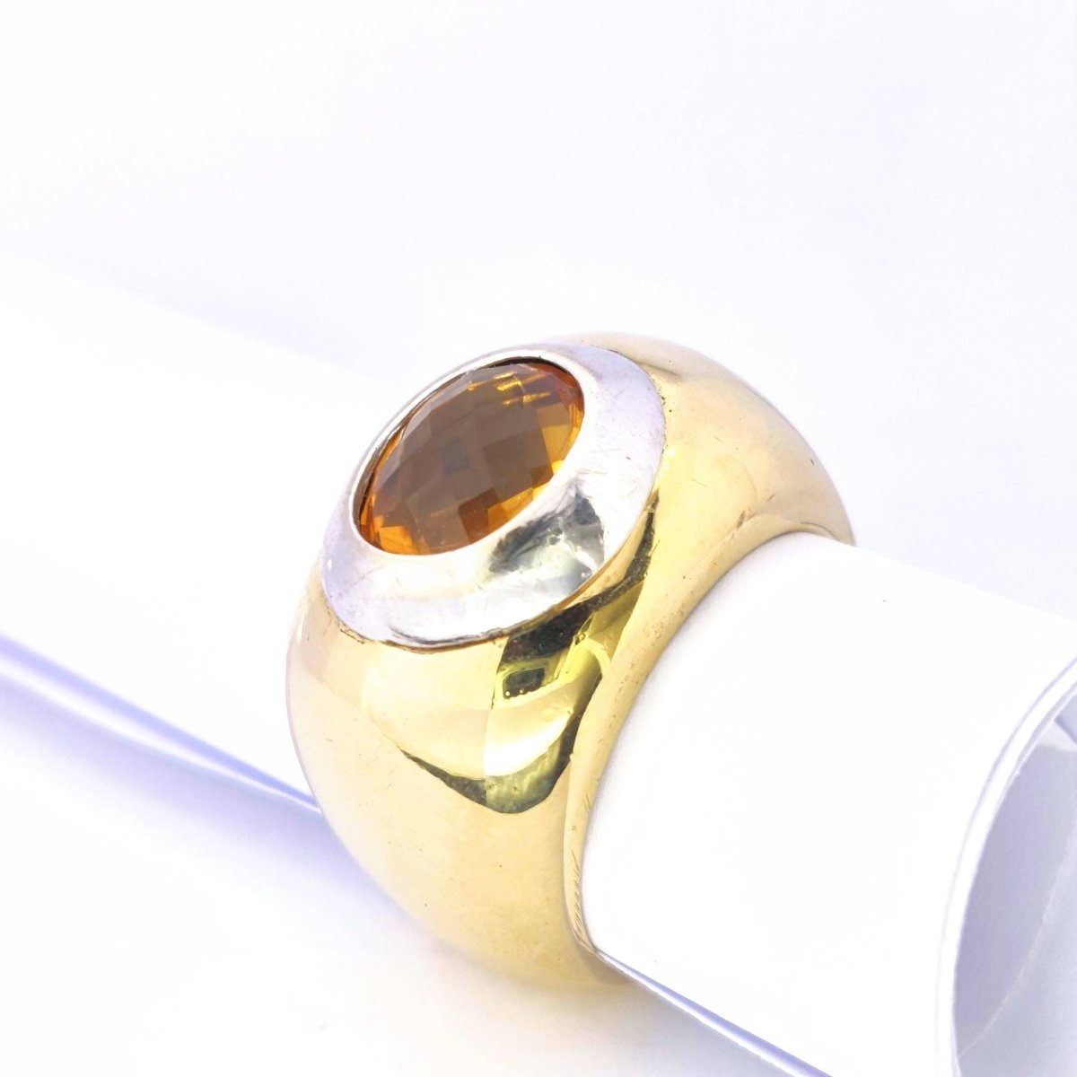 BAGUE EN OR JAUNE ET CITRINE - Castafiore