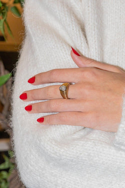 Bague en or jaune et diamant - Castafiore