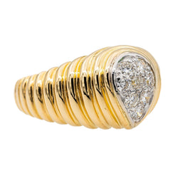 Bague en or jaune et diamant - Castafiore