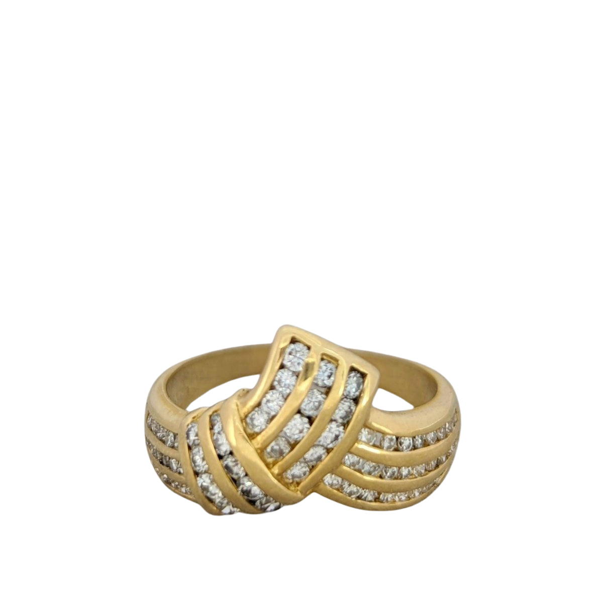 Bague en or jaune et diamants - Castafiore