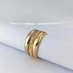 Bague en or jaune et diamants - Castafiore