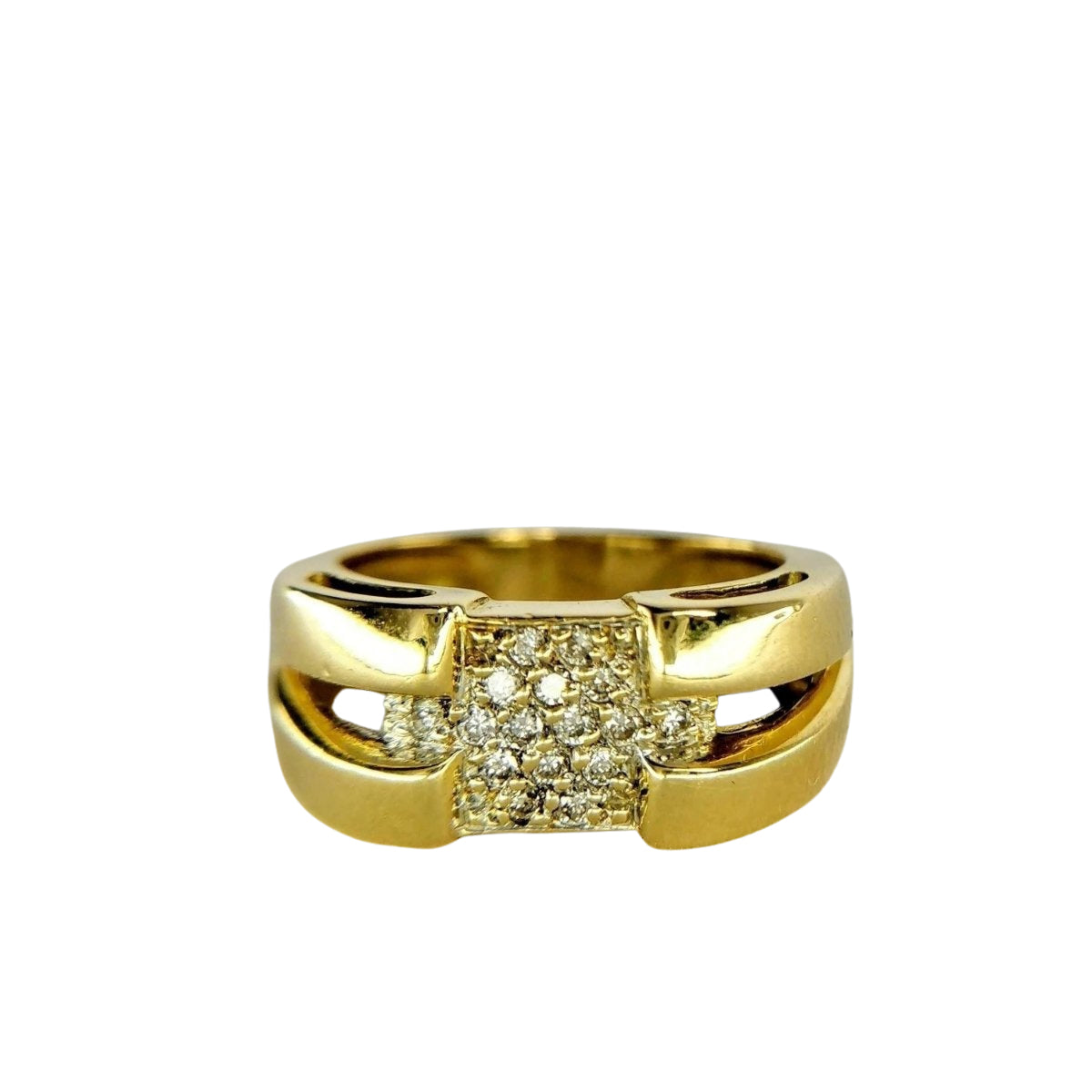 BAGUE EN OR JAUNE ET DIAMANTS - Castafiore