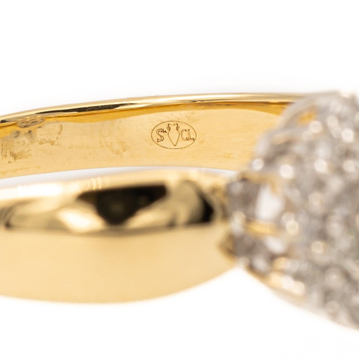 Bague en or jaune et diamants - Castafiore