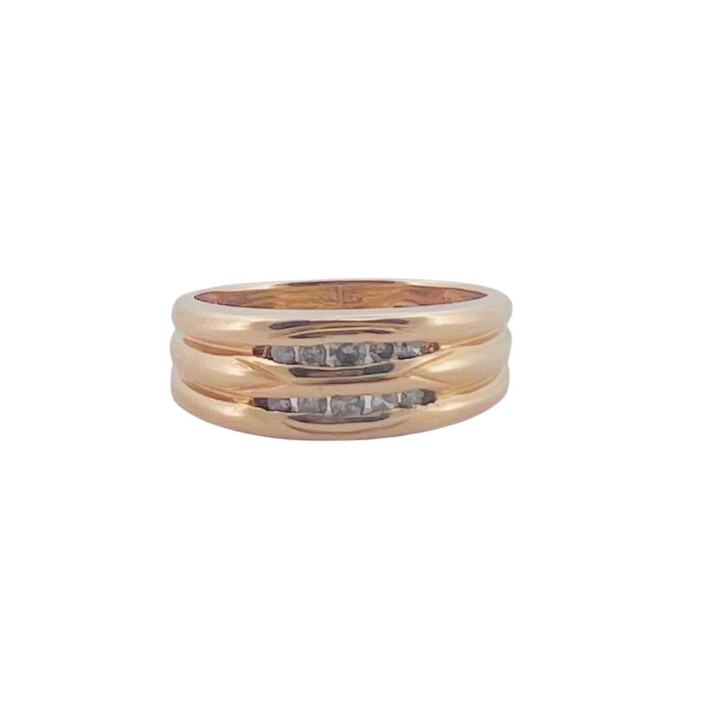 Bague en or jaune et diamants - Castafiore