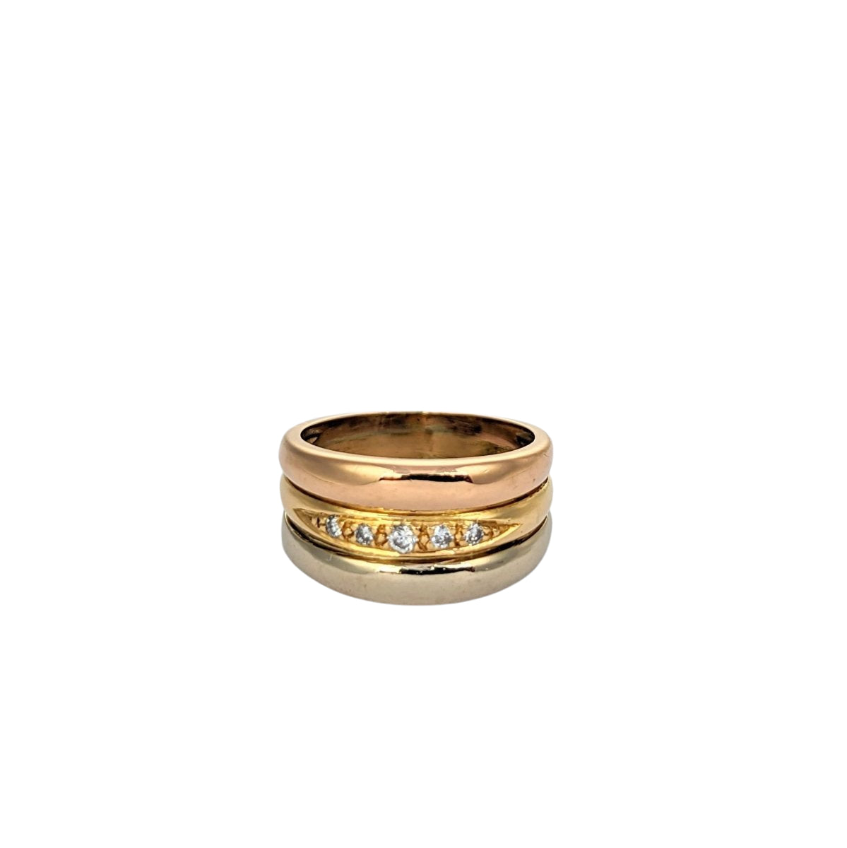 Bague en or jaune et diamants - Castafiore