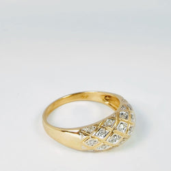 Bague en or jaune et diamants - Castafiore