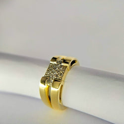 BAGUE EN OR JAUNE ET DIAMANTS - Castafiore