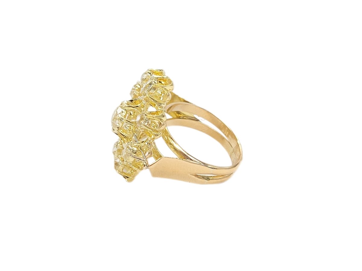 Bague en or jaune et diamants - Castafiore