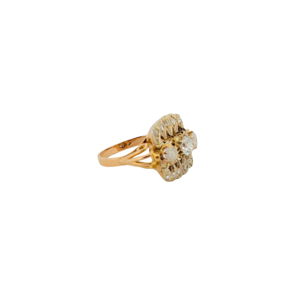 Bague en or jaune et diamants - Castafiore