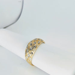 Bague en or jaune et diamants - Castafiore