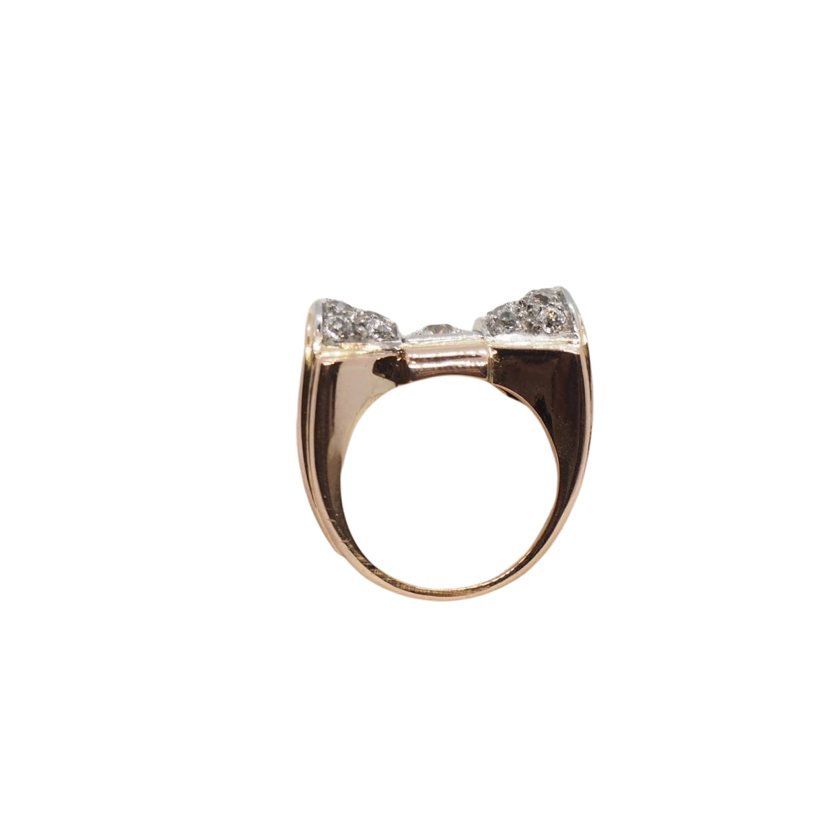 Bague en or jaune et platine, diamants - Castafiore