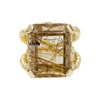 Bague en or jaune et quartz cheveux d'ange - Castafiore