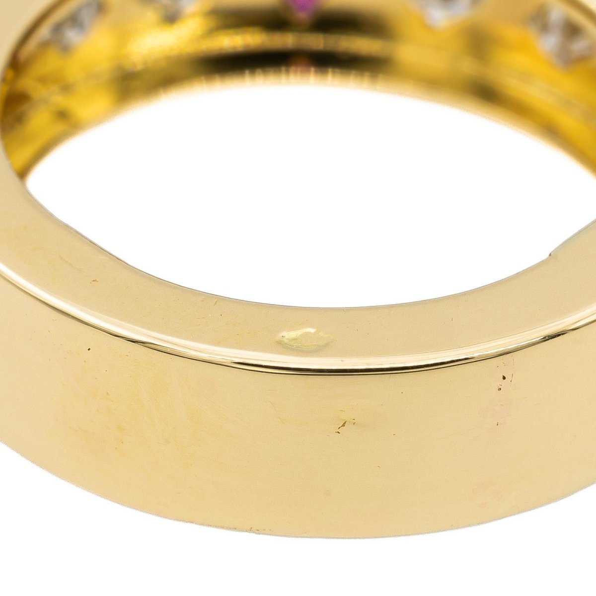 Bague en or jaune et rubis - Castafiore