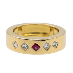 Bague en or jaune et rubis - Castafiore