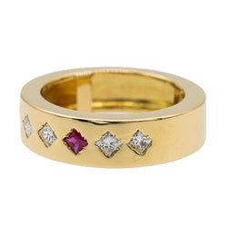 Bague en or jaune et rubis - Castafiore