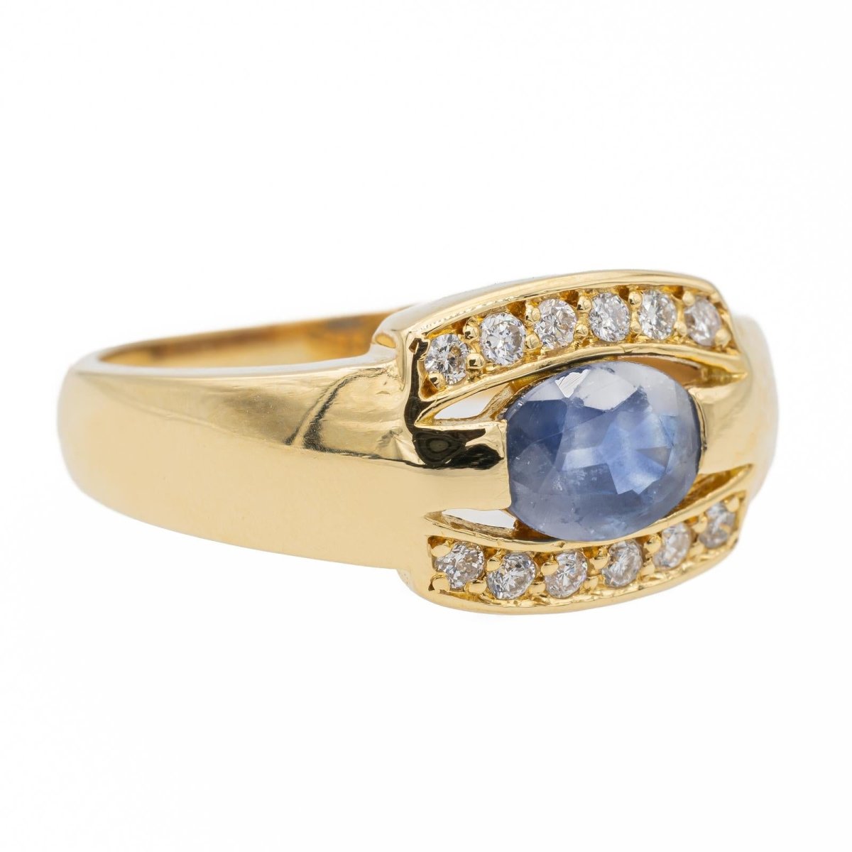 Bague en or jaune et saphir - Castafiore