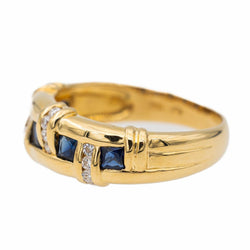Bague en or jaune et saphir - Castafiore