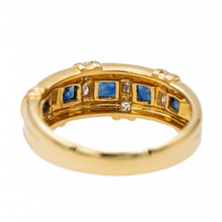 Bague en or jaune et saphir - Castafiore