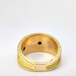 Bague en or jaune et saphirs - Castafiore